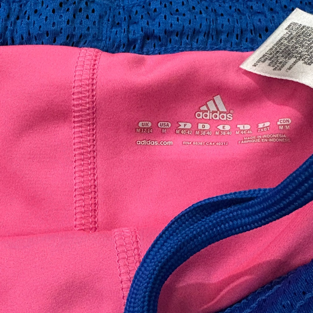 adidas Hot Pink with Royal Blue Trim Performance Tank